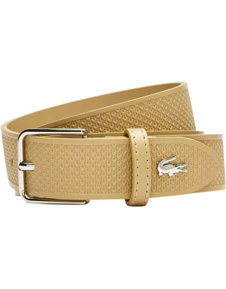 CEINTURE EN CUIR À BOUCLE GRAVÉE LACOSTE T.110 cm.