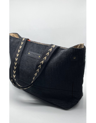 Sac cabas velours.