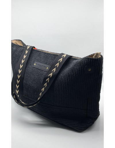 Sac cabas velours.
